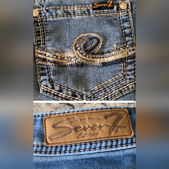 Seven7 Thick Stitch Pockets Jean ShortsSize 10 - Picture 3 of 5